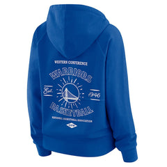 NBA - Golden State Warriors WEAR by Erin Andrews Women's Vintage Full-Zip Raglan Hoodie - Blue