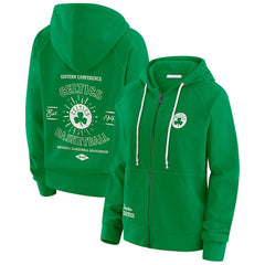 NBA - Boston Celtics WEAR by Erin Andrews Women's Vintage Full-Zip Raglan Hoodie - Green