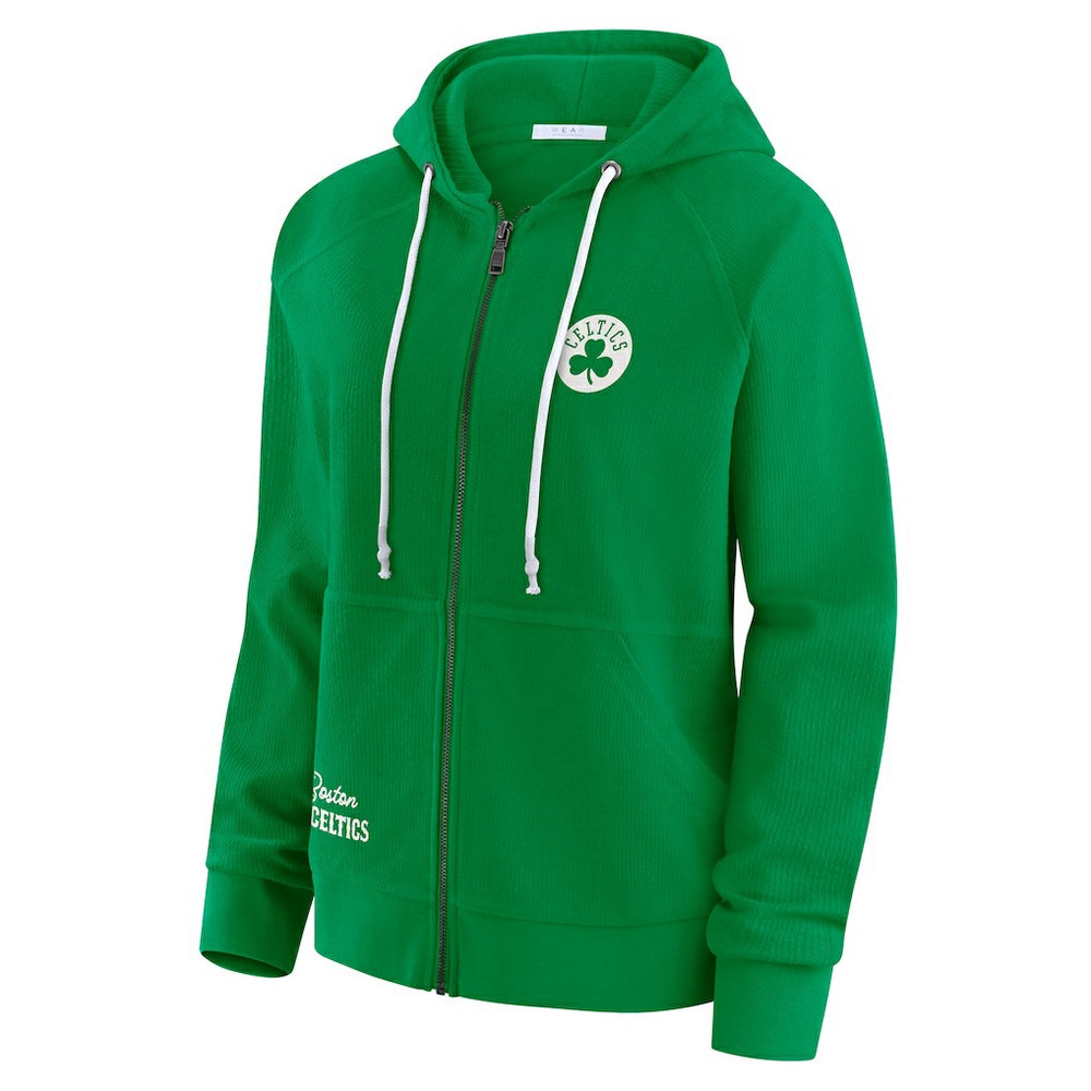 NBA - Boston Celtics WEAR by Erin Andrews Women's Vintage Full-Zip Raglan Hoodie - Green