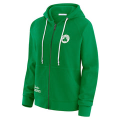 NBA - Boston Celtics WEAR by Erin Andrews Women's Vintage Full-Zip Raglan Hoodie - Green