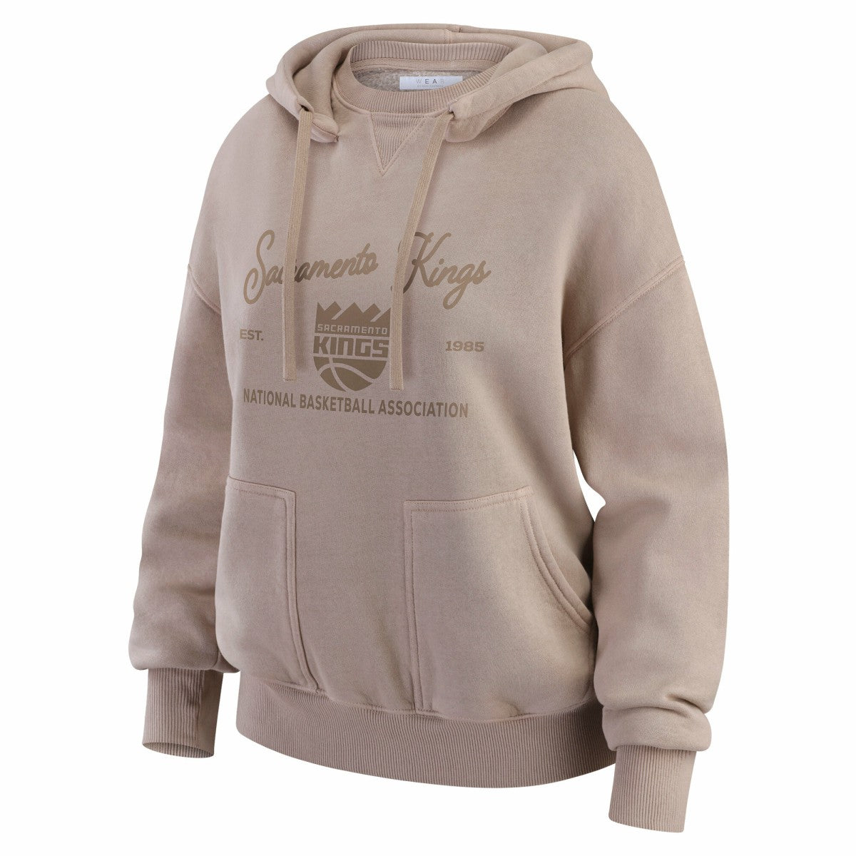 NBA - Sacramento Kings WEAR by Erin Andrews Women's Washed Pullover Crewdie - Tan
