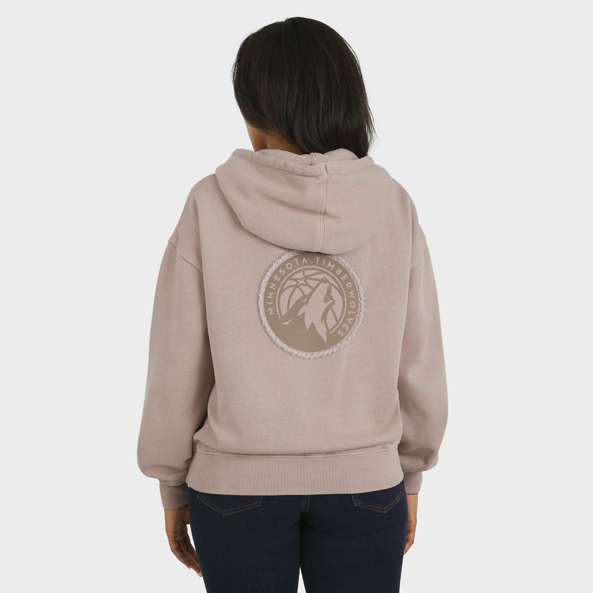 NBA - Minnesota Timberwolves WEAR by Erin Andrews Women's Washed Pullover Crewdie - Tan