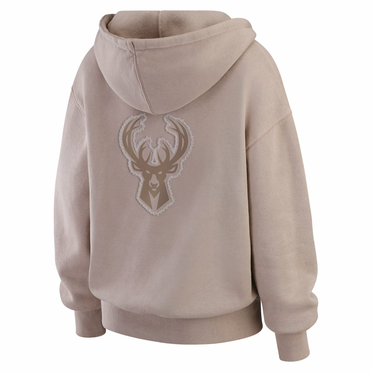 NBA - Milwaukee Bucks WEAR by Erin Andrews Women's Washed Pullover Crewdie - Tan
