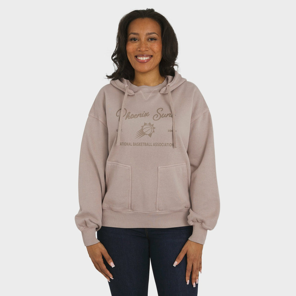 NBA - Phoenix Suns WEAR by Erin Andrews Women's Washed Pullover Crewdie - Tan