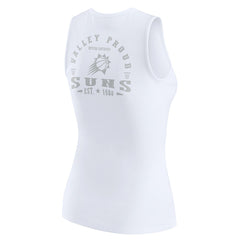 NBA - Phoenix Suns WEAR by Erin Andrews Women's Rib-Knit Henley Tank Top - White