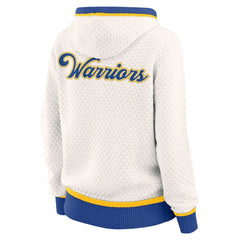 NBA - Golden State Warriors WEAR by Erin Andrews Women's Plus Size Hoodie Sweater - Cream