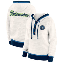 NBA - Minnesota Timberwolves WEAR by Erin Andrews Women's Plus Size Hoodie Sweater - Cream