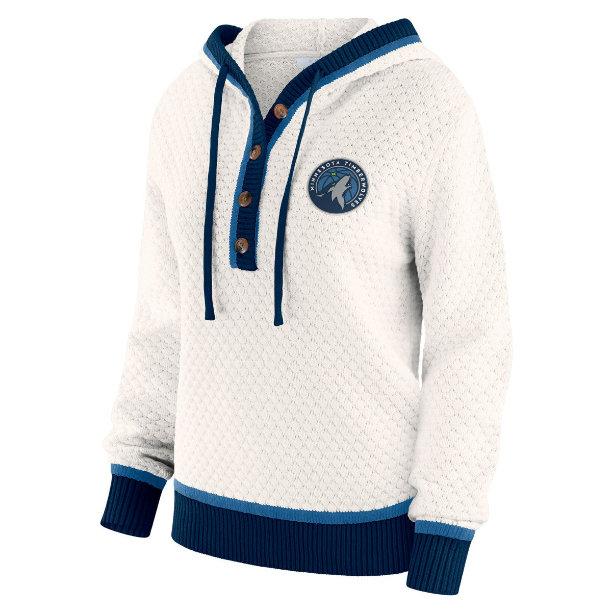 NBA - Minnesota Timberwolves WEAR by Erin Andrews Women's Plus Size Hoodie Sweater - Cream