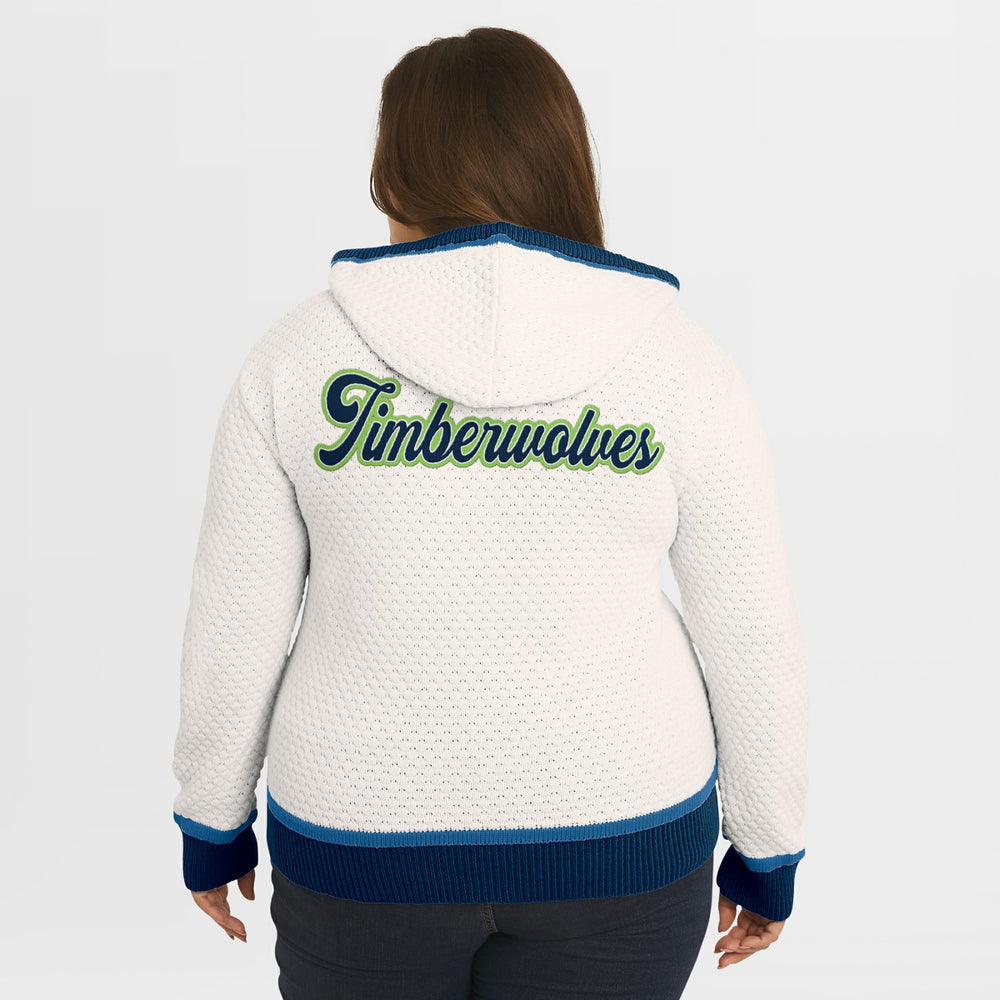 NBA - Minnesota Timberwolves WEAR by Erin Andrews Women's Plus Size Hoodie Sweater - Cream