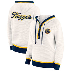NBA - Denver Nuggets WEAR by Erin Andrews Women's Plus Size Hoodie Sweater - Cream
