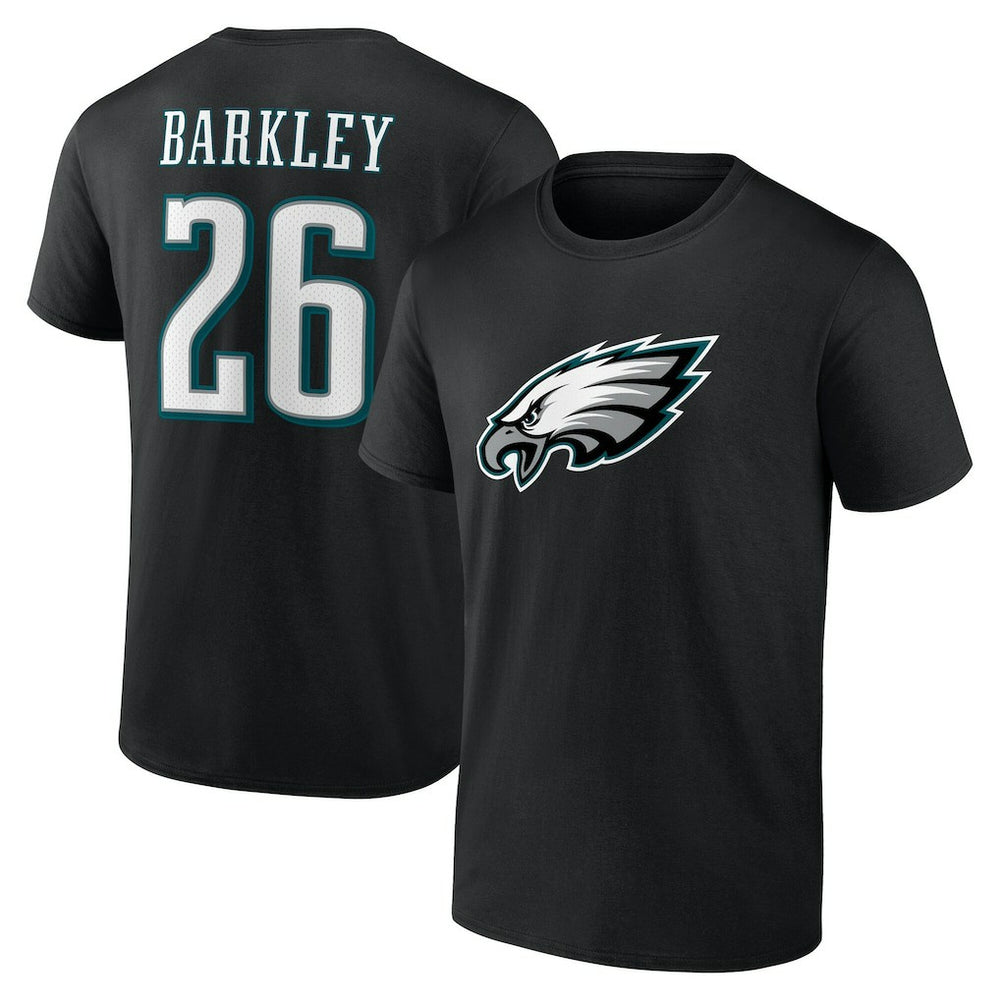 Saquon Barkley Philadelphia Eagles Icon Name & Number Black - NFL