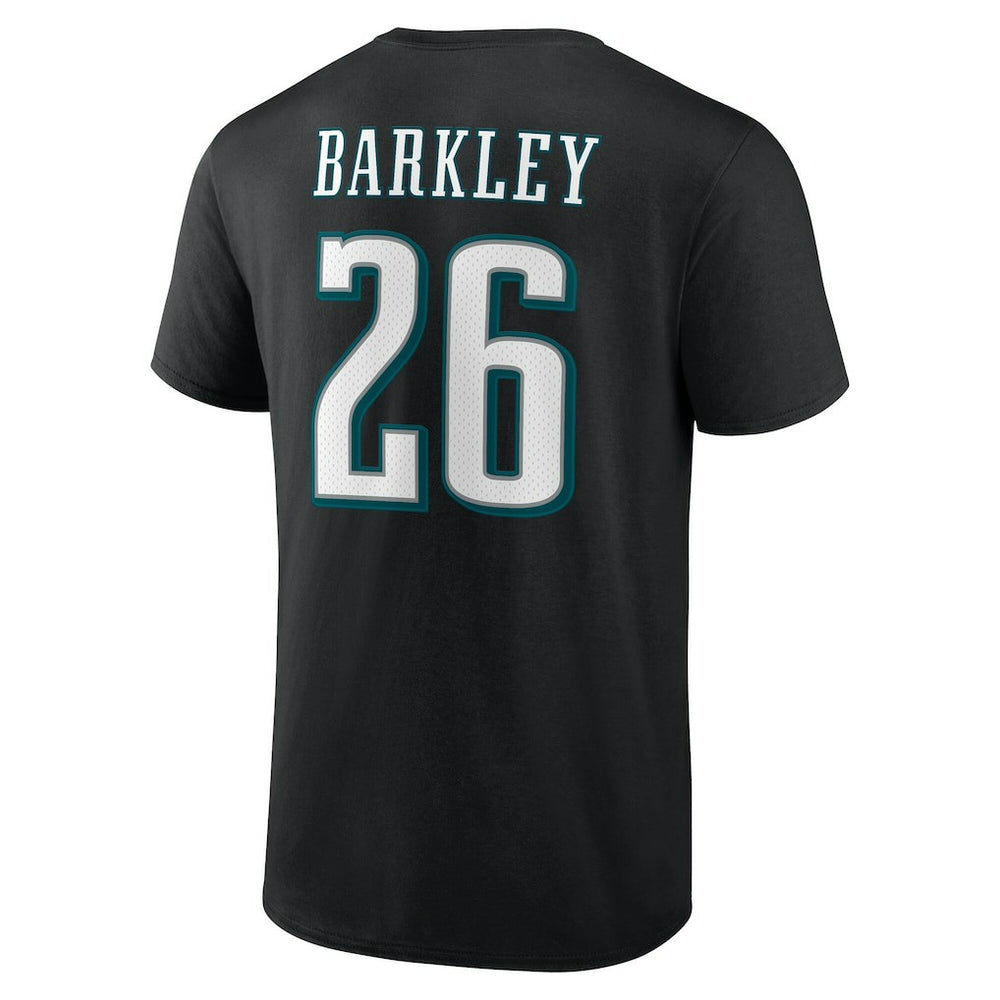 Saquon Barkley Philadelphia Eagles Icon Name & Number Black - NFL