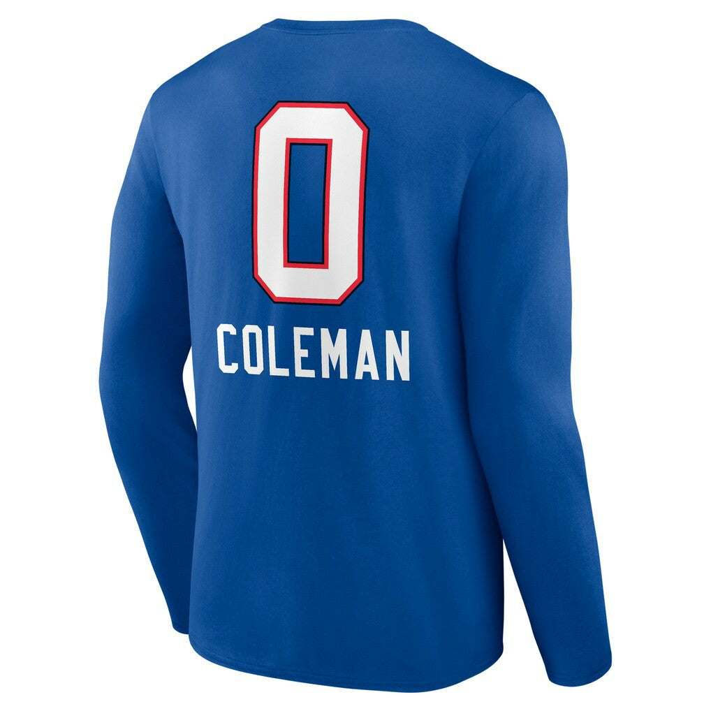 Keon Coleman Buffalo Bills Team Wordmark Name & Number Long Sleeve T-Shirt Royal - NFL