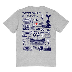 Tottenham Hotspur Vive La Fete Women's Impressions Artwork T-Shirts - Heather Gray