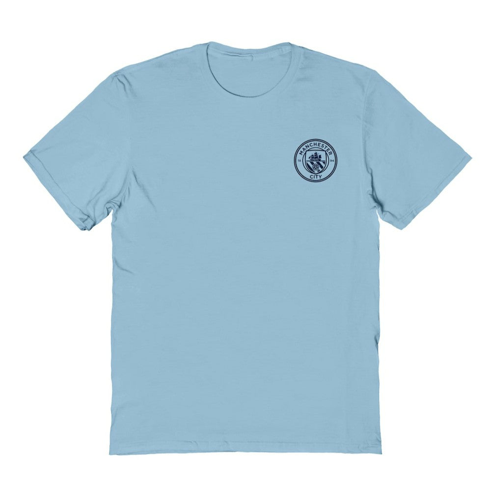 Manchester City Vive La Fete Women's Impressions Artwork T-Shirts - Sky Blue