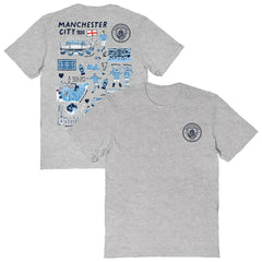 Manchester City Vive La Fete Women's Impressions Artwork T-Shirts - Heather Gray