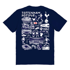 Tottenham Hotspur Vive La Fete Women's Impressions Artwork T-Shirts - Navy