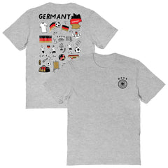 Germany National Team Vive La Fete Women's Impressions Artwork T-Shirts - Heather Gray
