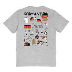 Germany National Team Vive La Fete Women's Impressions Artwork T-Shirts - Heather Gray
