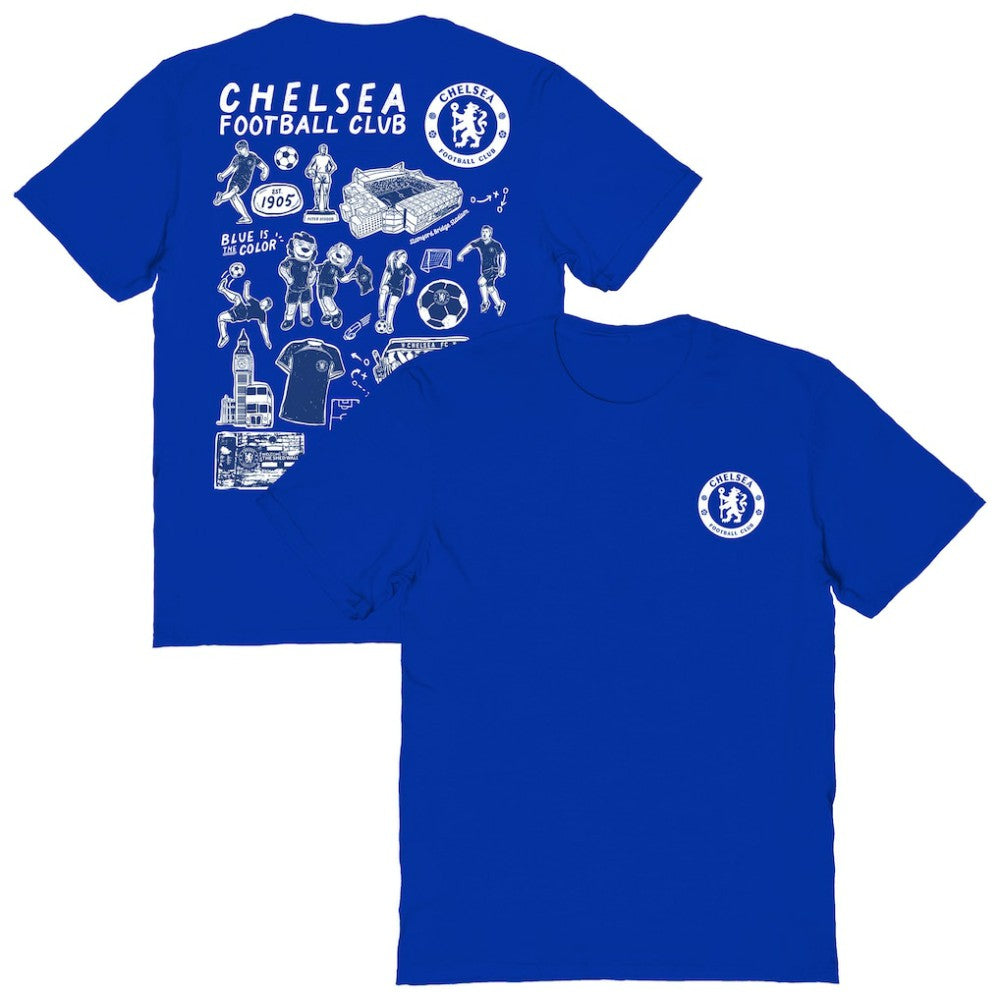 Chelsea Vive La Fete Women's Impressions Artwork T-Shirts - Blue