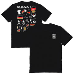 Germany National Team Vive La Fete Women's Impressions Artwork T-Shirts - Black