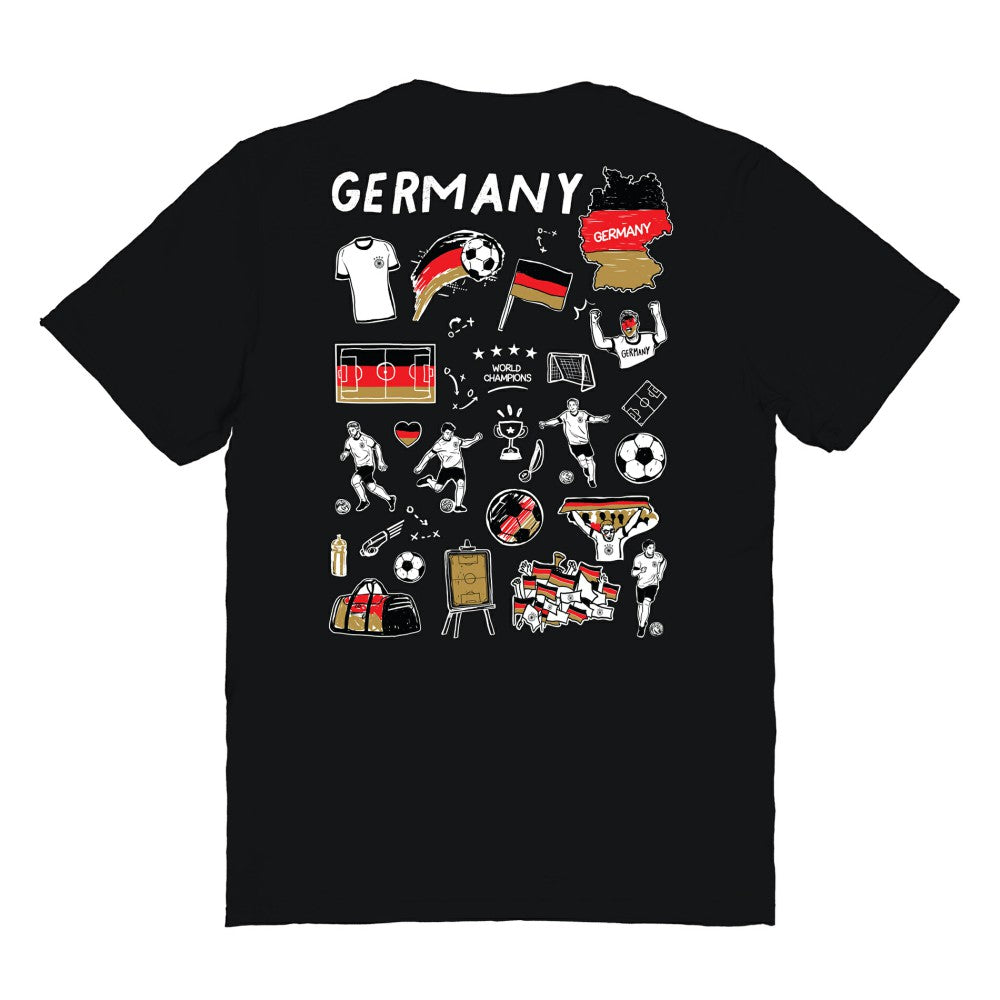 Germany National Team Vive La Fete Women's Impressions Artwork T-Shirts - Black