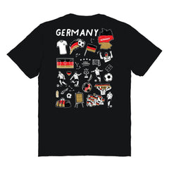 Germany National Team Vive La Fete Women's Impressions Artwork T-Shirts - Black