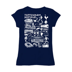Tottenham Hotspur Vive La Fete Girls Youth Color Badge Fitted T-Shirts - Navy