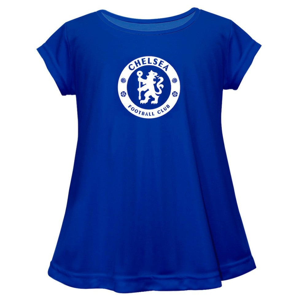 Chelsea Vive La Fete Girls Youth Color Badge A-Line Top - Blue