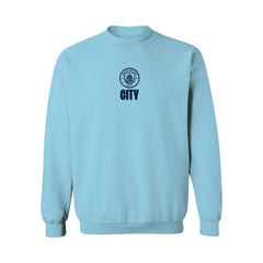 Manchester City Vive La Fete Women's Color Badge Pullover Sweatshirt - Sky Blue