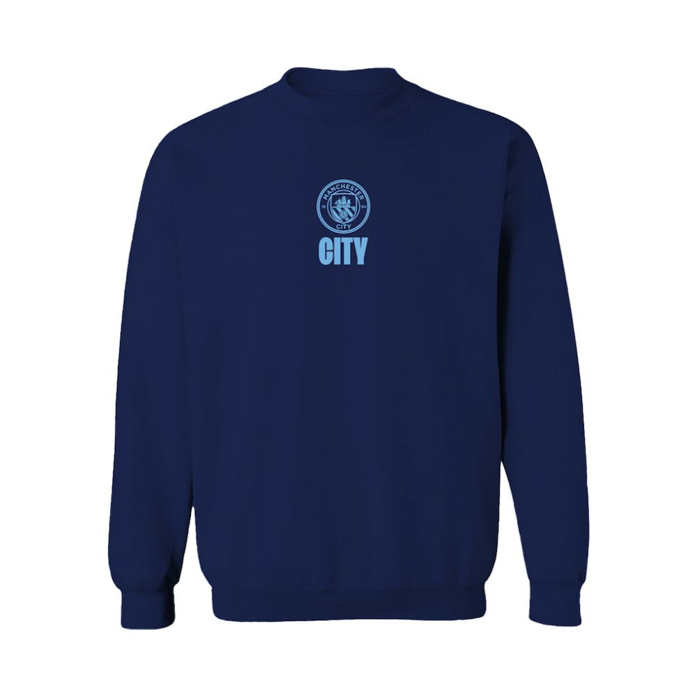 Manchester City Vive La Fete Women's Color Badge Pullover Sweatshirt - Navy