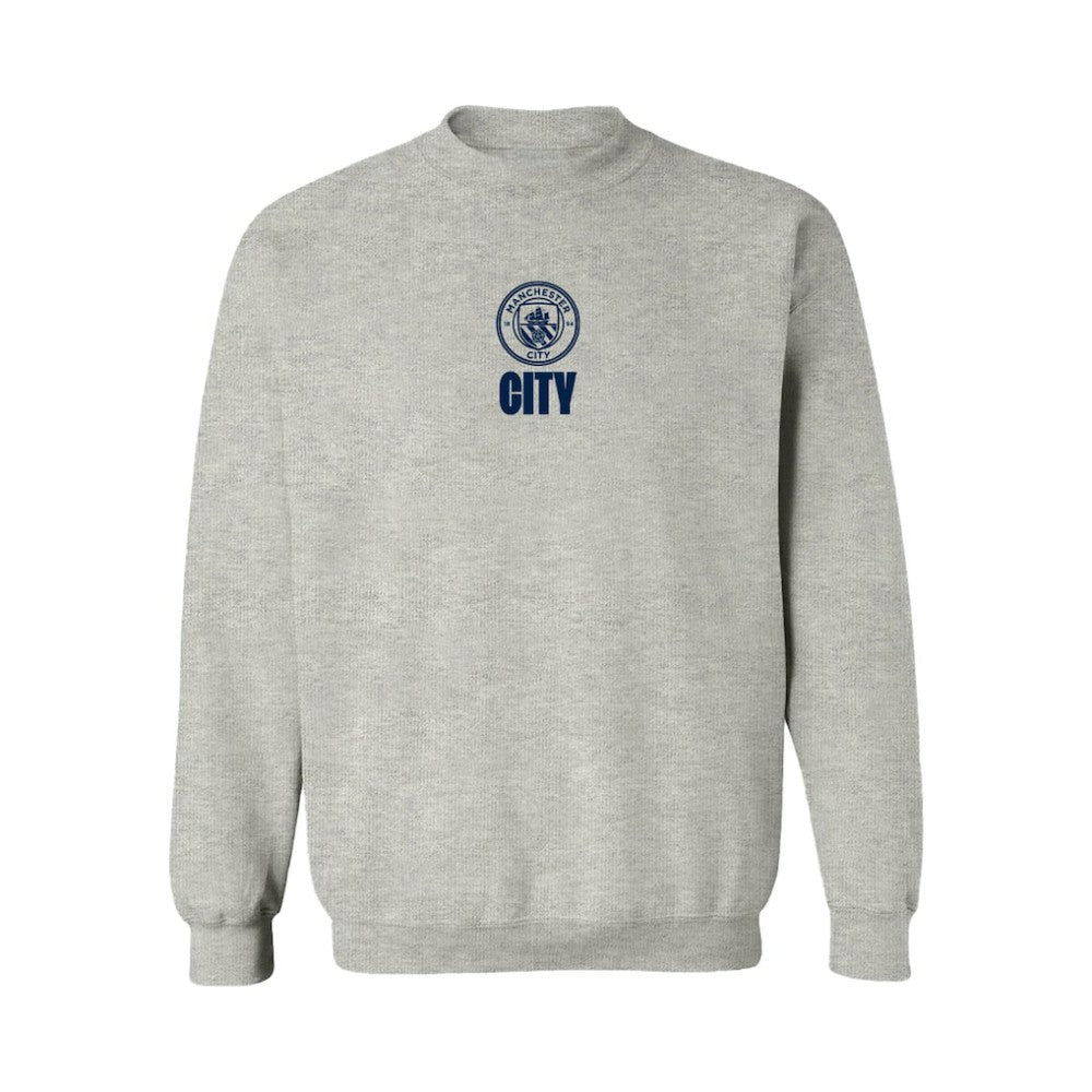 Manchester City Vive La Fete Women's Color Badge Pullover Sweatshirt - Heather Gray