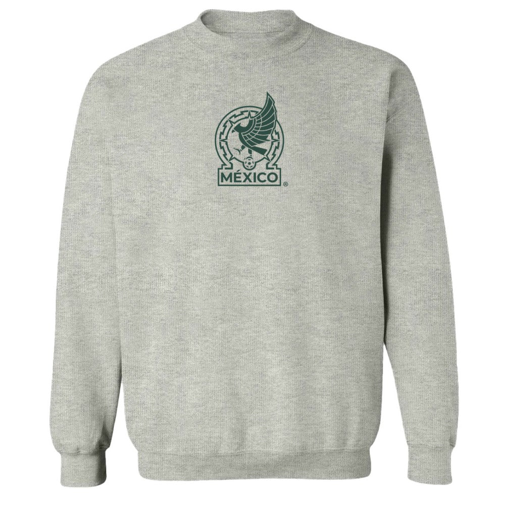 Mexico National Team Vive La Fete Women's Color Badge Pullover Sweatshirt - Heather Gray