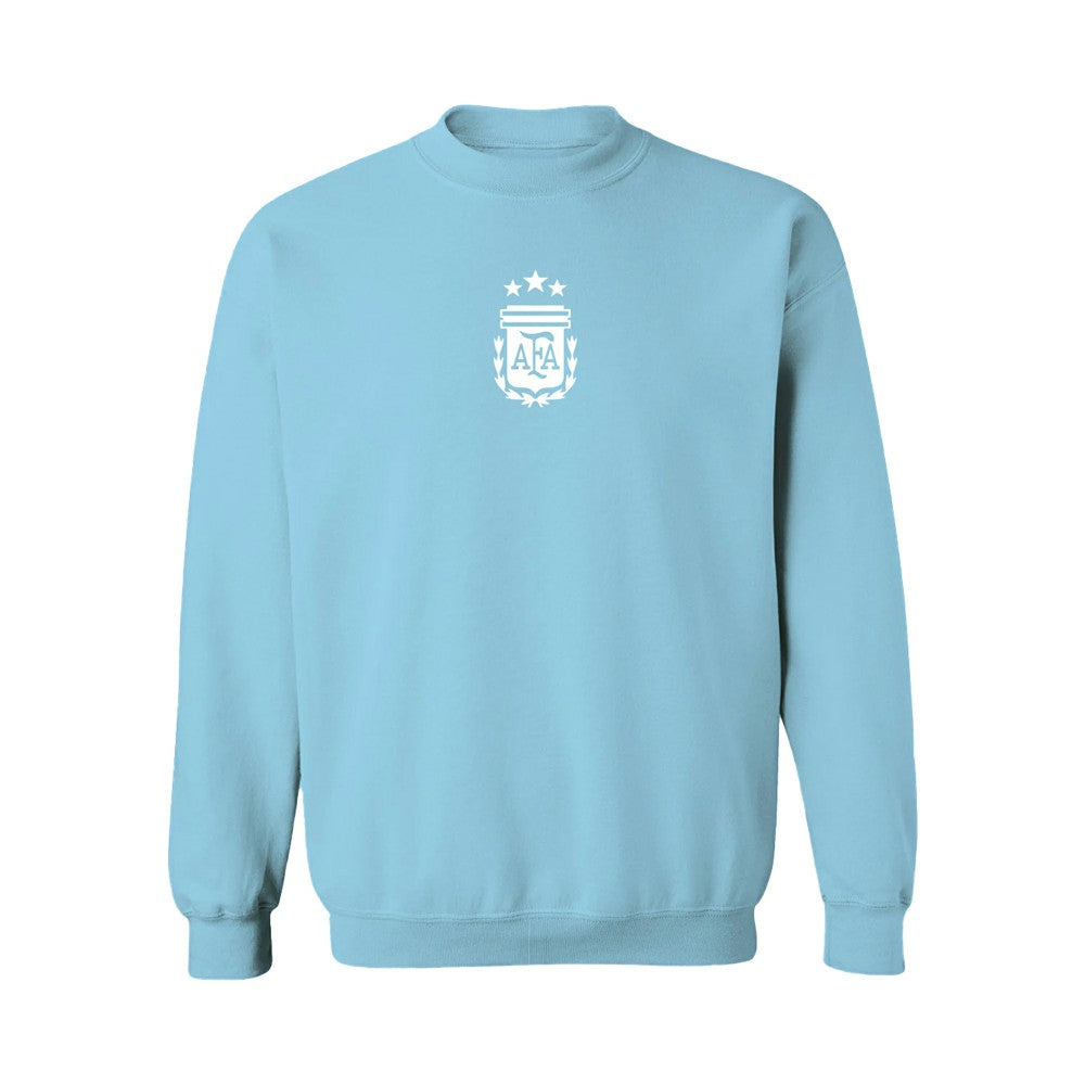 Argentina National Team Vive La Fete Women's Color Badge Pullover Sweatshirt - Light Blue