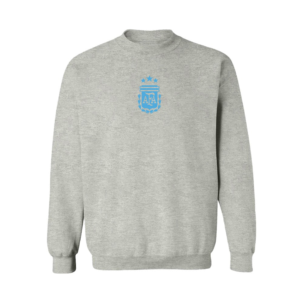 Argentina National Team Vive La Fete Women's Color Badge Pullover Sweatshirt - Heather Gray