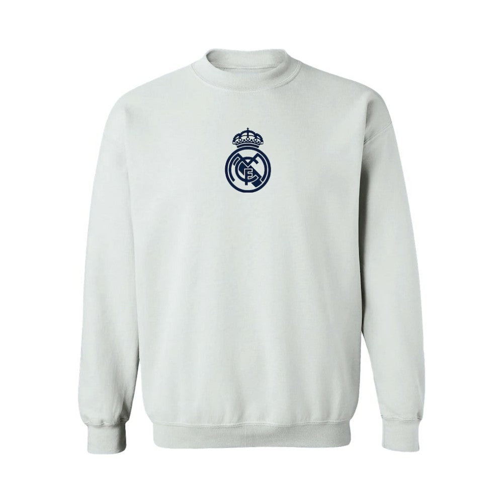 Real Madrid Vive La Fete Women's Color Badge Pullover Sweatshirt - White
