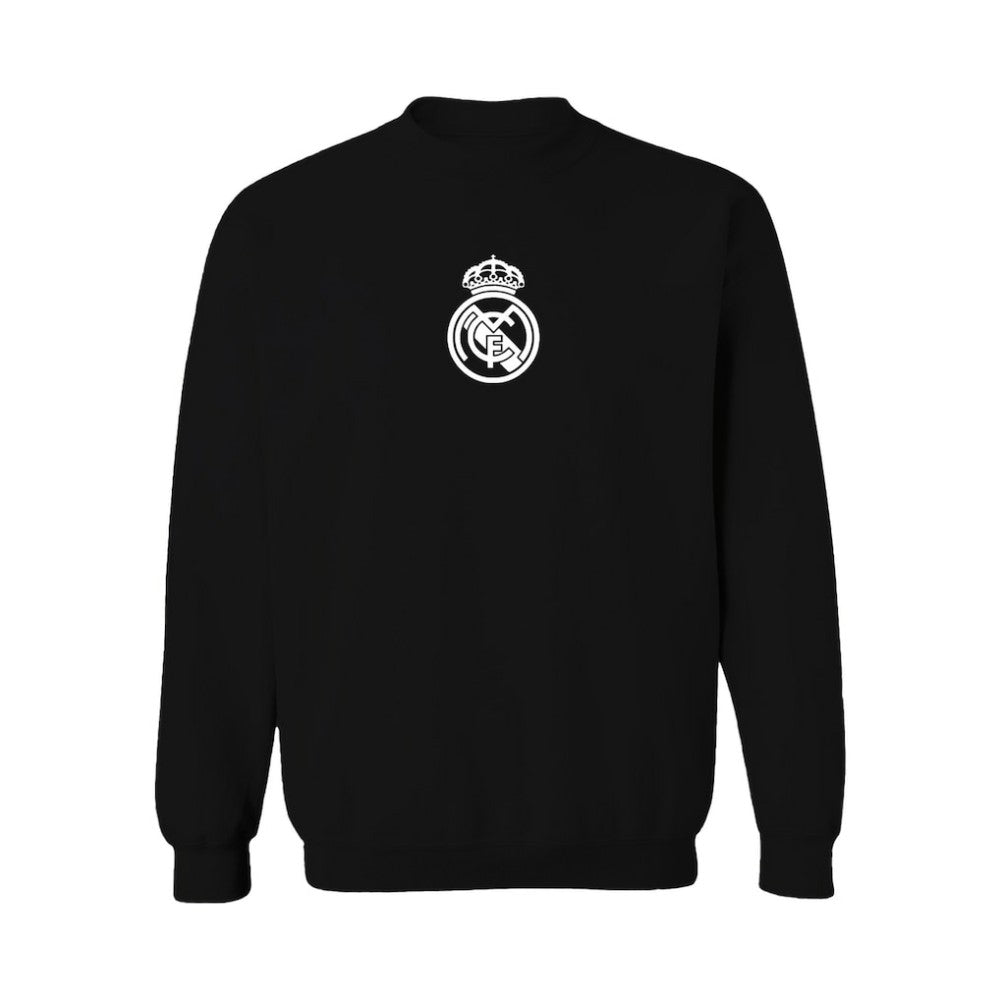 Real Madrid Vive La Fete Women's Color Badge Pullover Sweatshirt - Black