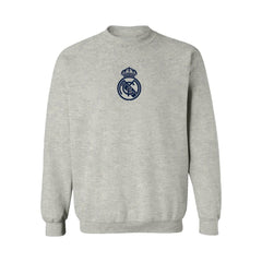 Real Madrid Vive La Fete Women's Color Badge Pullover Sweatshirt - Heather Gray