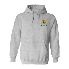 Barcelona Vive La Fete Women's Color Badge Pullover Hoodie - Heather Gray
