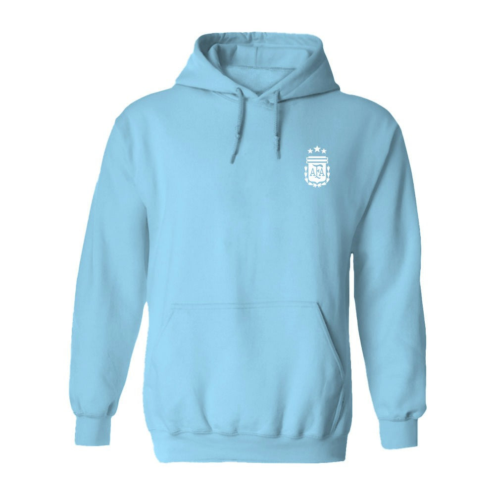 Argentina National Team Vive La Fete Women's Color Badge Pullover Hoodie - Light Blue