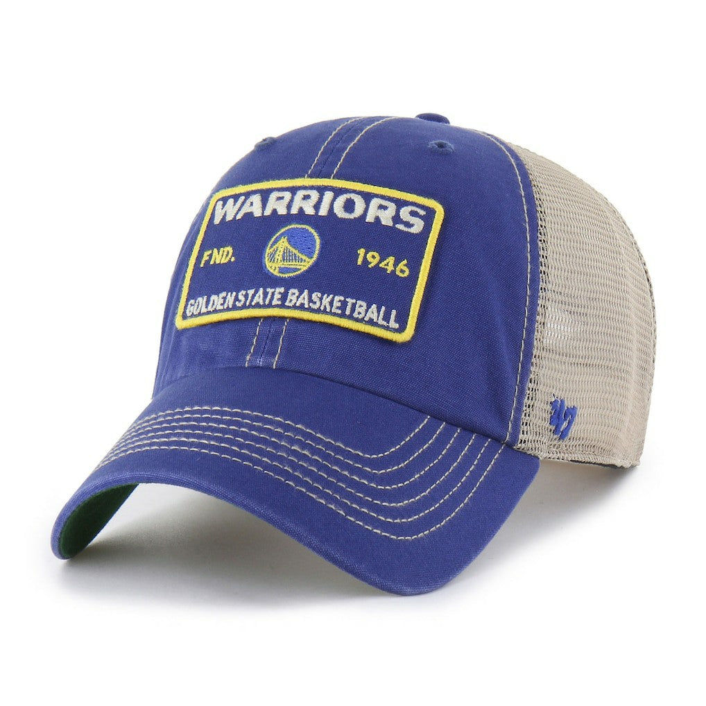 47 brand - Golden State Warriors '47 Wabash Patch Clean Up Adjustable Hat - Royal/Tan