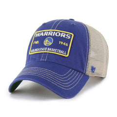 47 brand - Golden State Warriors '47 Wabash Patch Clean Up Adjustable Hat - Royal/Tan