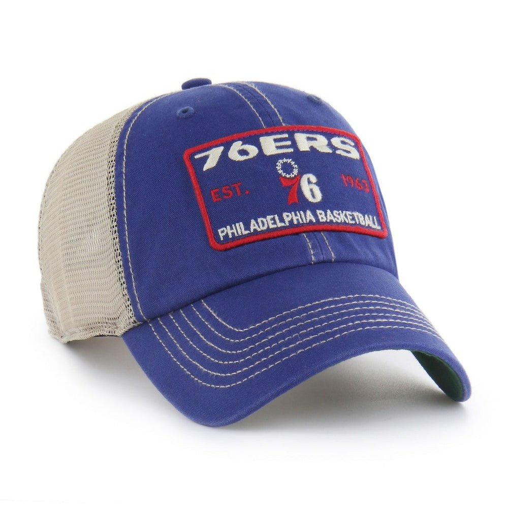 47 brand - Philadelphia 76ers '47 Wabash Patch Clean Up Adjustable Hat - Royal/Tan
