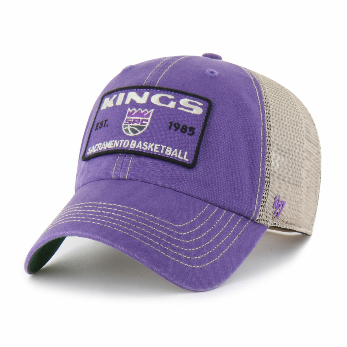 47 brand - Sacramento Kings '47 Wabash Patch Clean Up Adjustable Hat - Purple/Tan