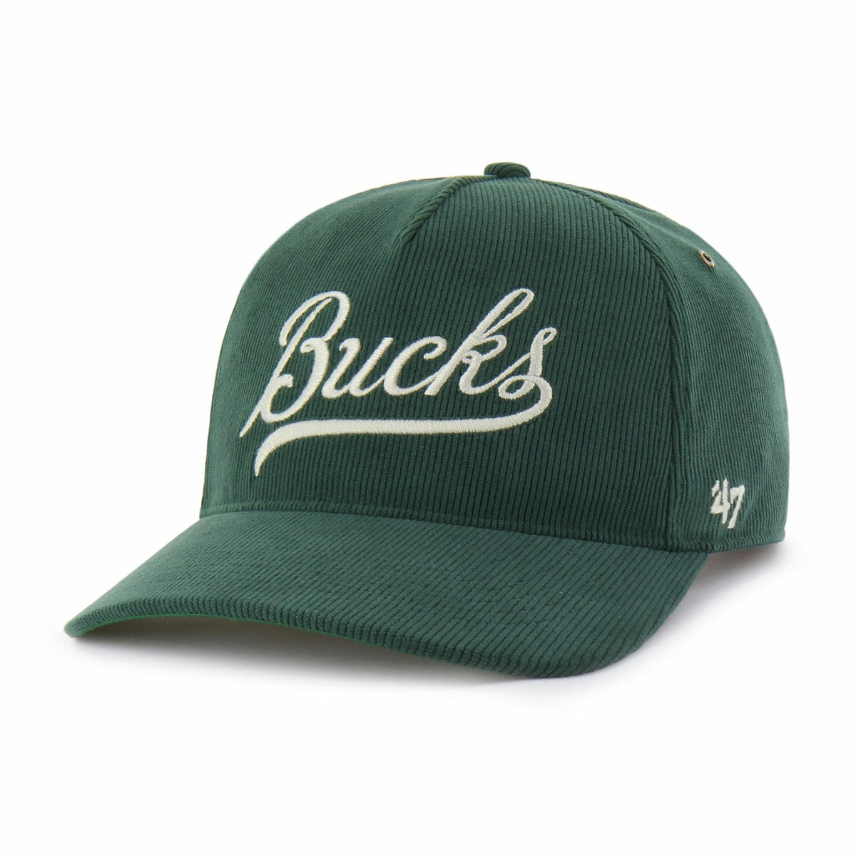 47 brand - Milwaukee Bucks '47 Golden Age Relaxed Corduroy Hitch Adjustable Hat - Hunter Green