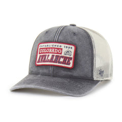 Colorado Avalanche - '47 Canteen Pigment Dyed Patch Trucker Adjustable Hat Charcoal