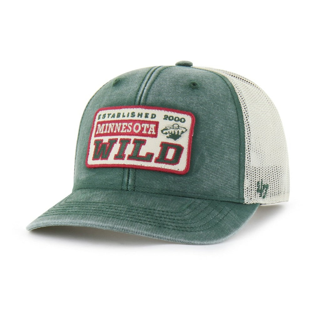 Minnesota Wild - '47 Canteen Pigment Dyed Patch Trucker Adjustable Hat Green