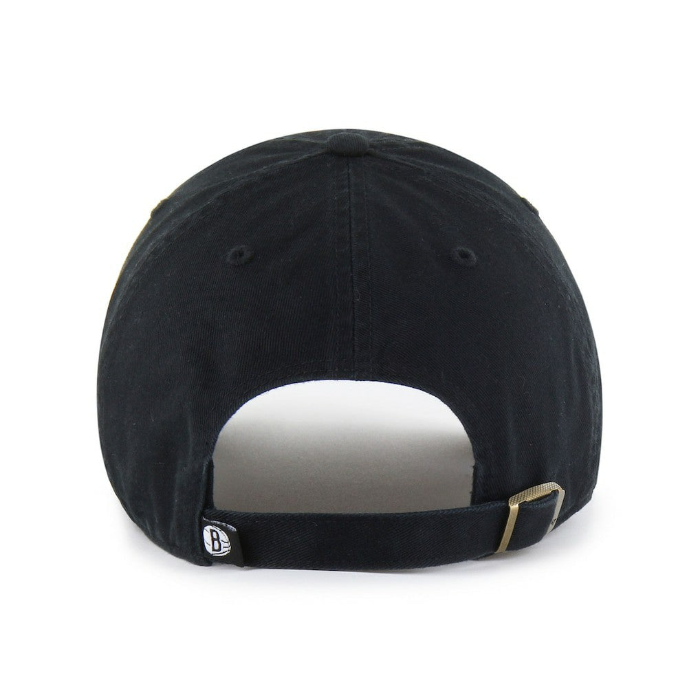 47 brand - Brooklyn Nets '47 Core Logo Clean Up Adjustable Hat - Black