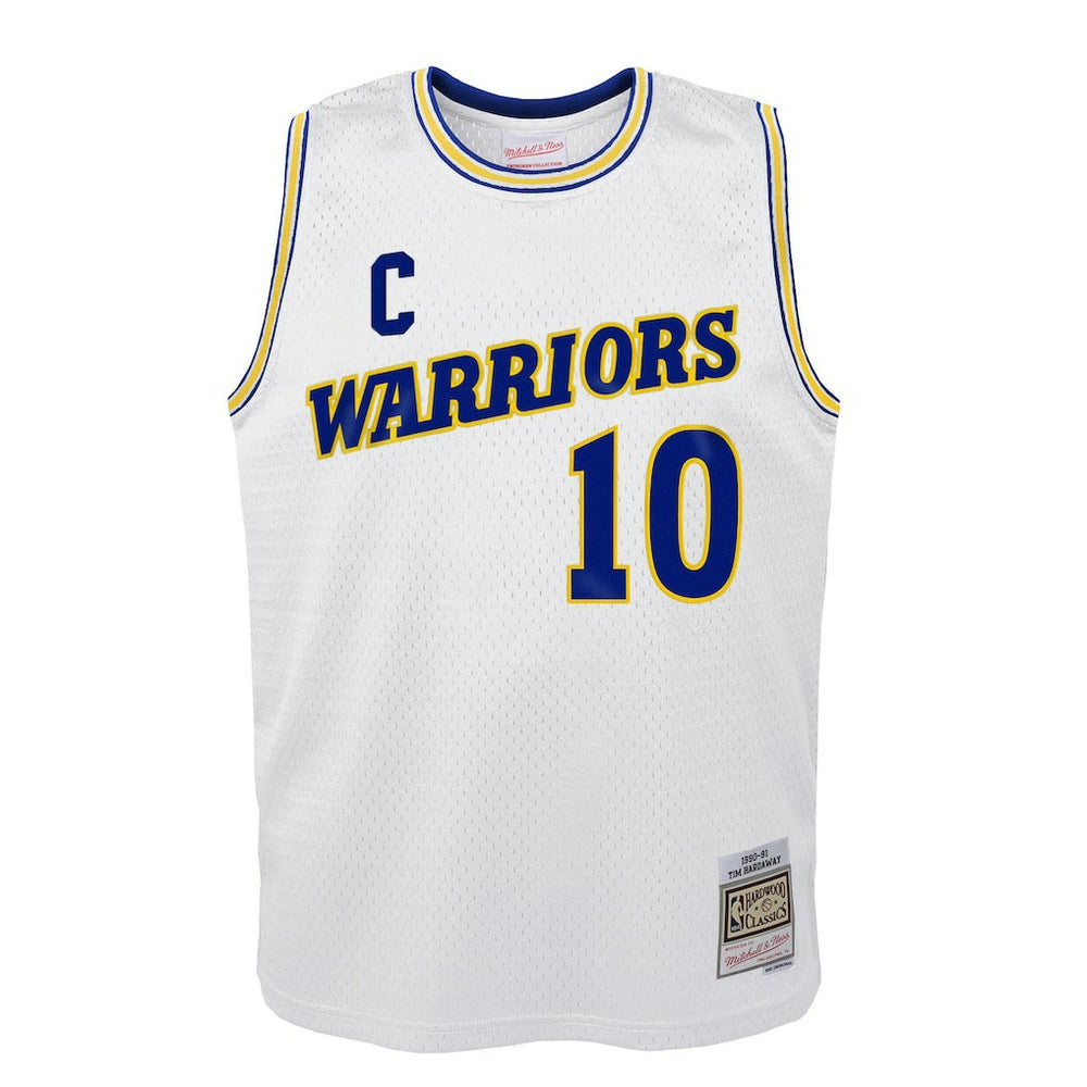 Mitchell & Ness - Tim Hardaway Golden State Warriors Youth 1990-91 Hardwood Classics Swingman Throwback Home Jersey - White