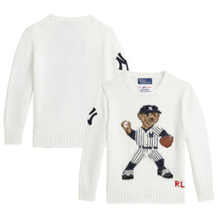 Yankees Polo Ralph Lauren Preschool  Bear Pullover Sweater Sale